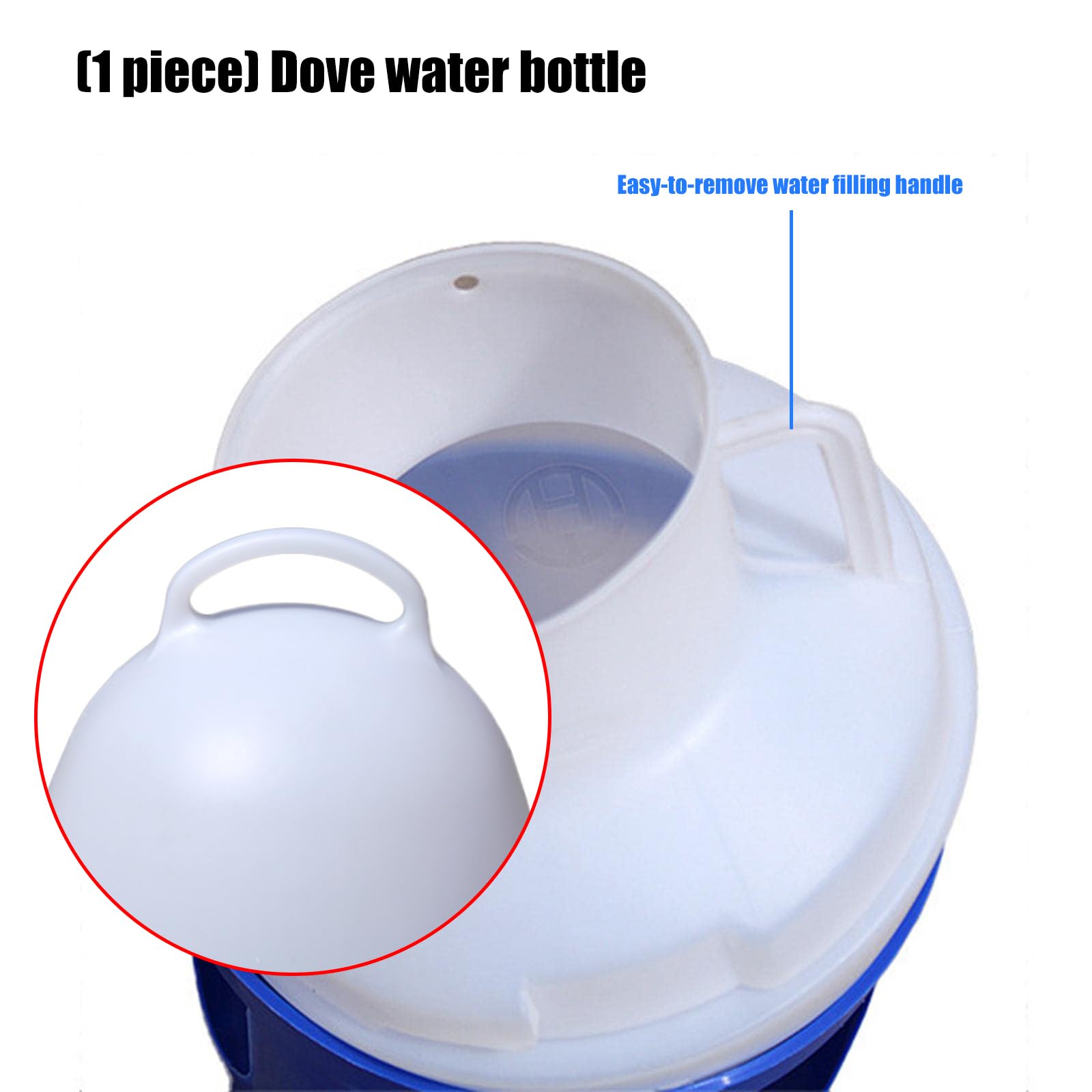 Contenitore per acqua ricarica automatica per piccioni Robusta costruzione in plastica Uso interno esterno Irrigazione automatica per uccelli