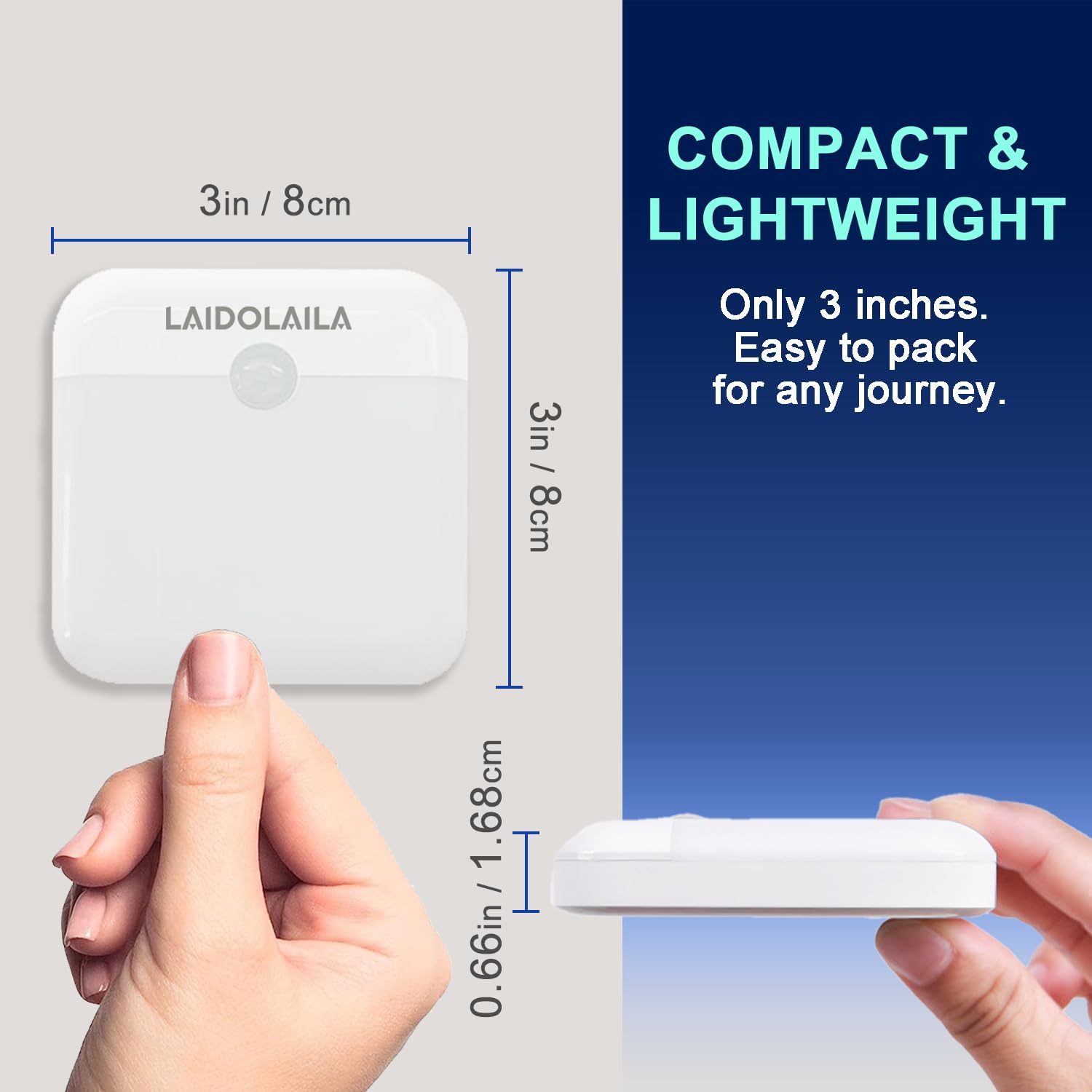 Lot de 4 veilleuses magnétiques avec détecteur de mouvement et batterie rechargeable LED pour une utilisation en intérieur dans la salle de bain, le couloir, la cabine, les toilettes, les