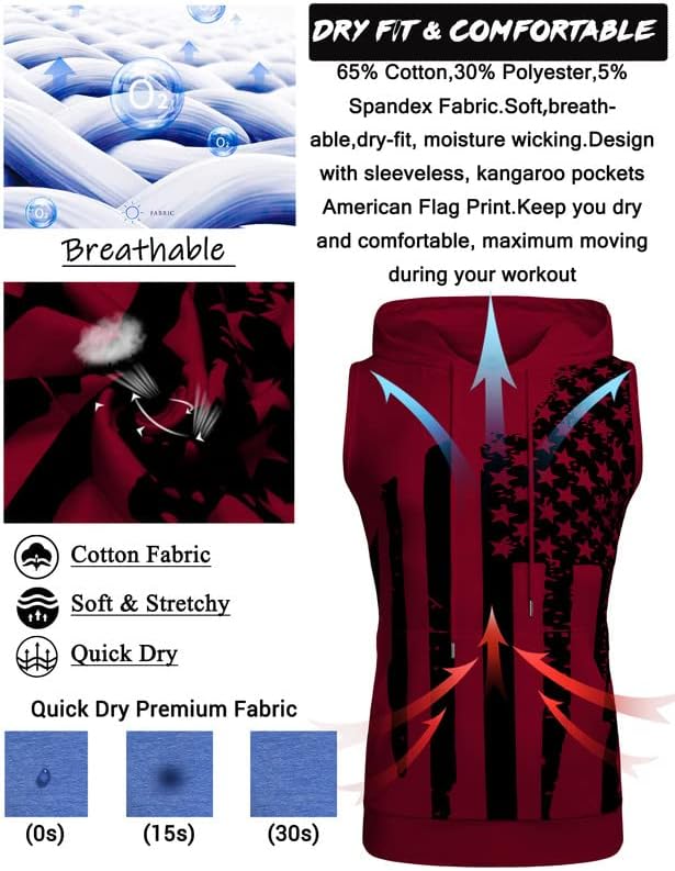 Babioboa Men's Workout Hooded Tank Tops Sleeveless Gym Hoodies Bodybuilding Muscle Cut Off T-Shirts - Image 4