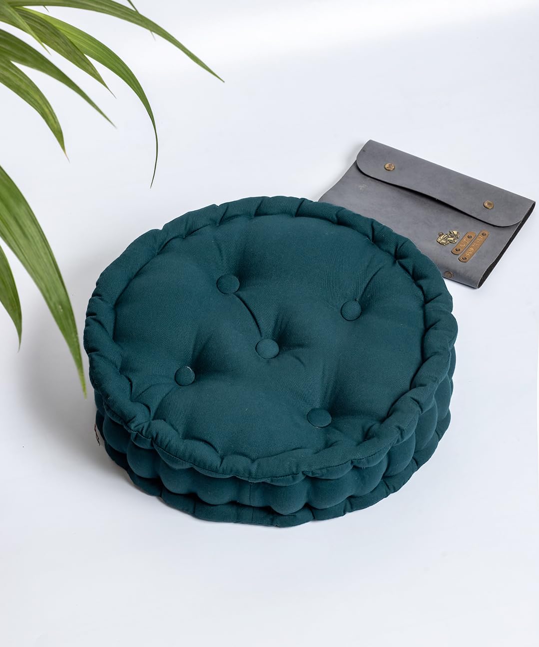 SKANDA FAB Premium Hand-Plotted Reversible Round Floor Cushion Botanical Green 40 x 40 x 8 cm (Pack of 1) (B0CD2R6P19) Amazon Price History, Amazon Price Tracker