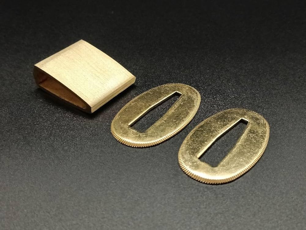 金無垢、18K、20K、22K素材が普段使われているハバキ、切羽から金部分だけ 銀製はばき・切羽 金無垢、18K、20K、22K素材が普段使われている