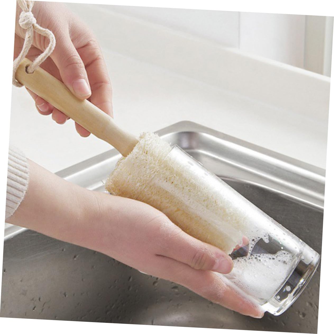 KOMBIUDA 9 Pezzi Spazzola A Tazza Luffa Spazzola Per Piatti Detergente Spugna Per Pulizia Spazzola Per Biberon Spugna Spazzola Per Bottiglia Lavello Lavastoviglie Spazzola Per Tazza