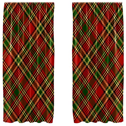 Cortinas opacas de Navidad con 2 paneles de microfibra de 55x84 pulgadas para ventanas 2