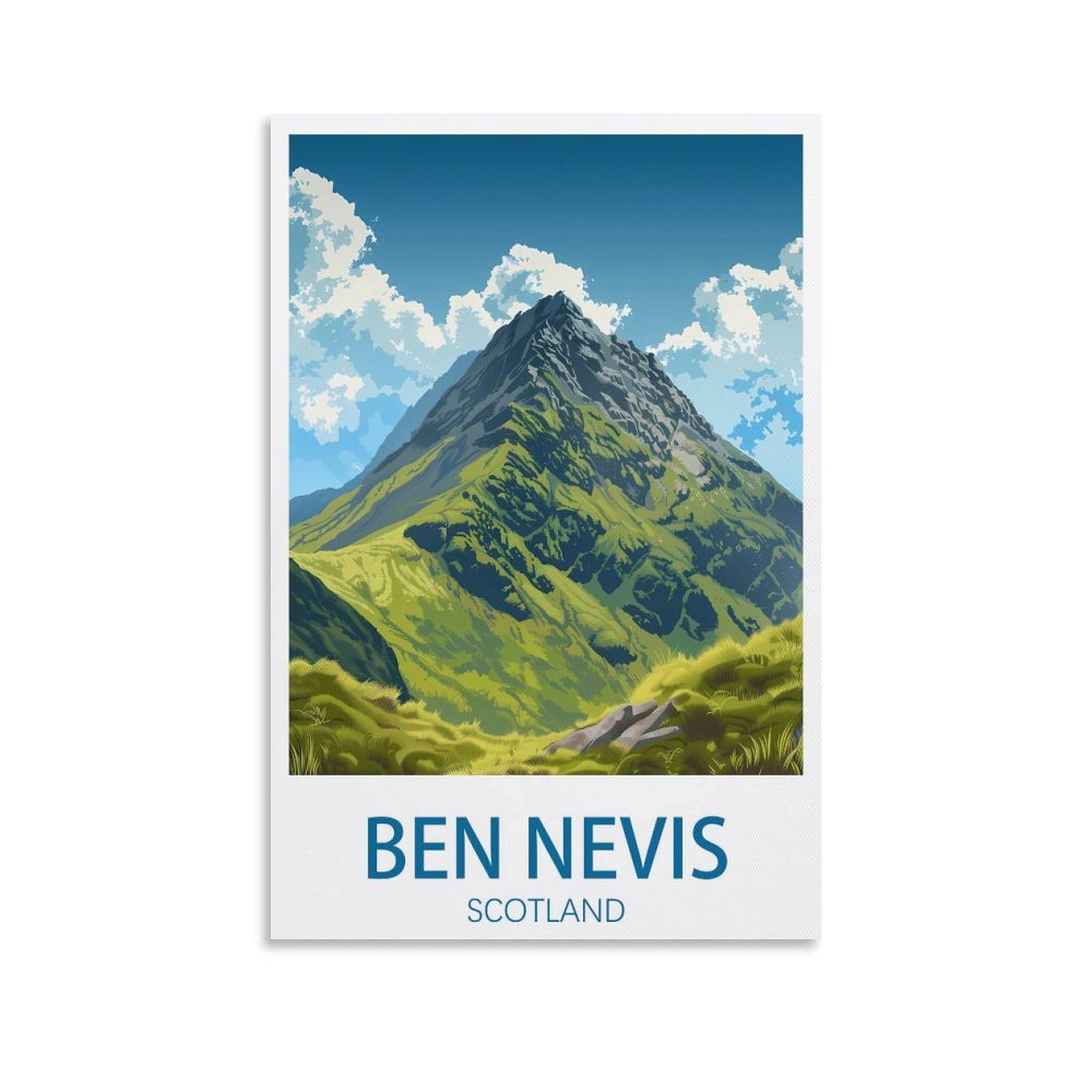 Ezmlfa A419 Paint By Number Diy Oil Painting，Ben Nevis Highlands Landscape Landscape Kit For Adults Beginner Diy Oil Painting 40X50cm