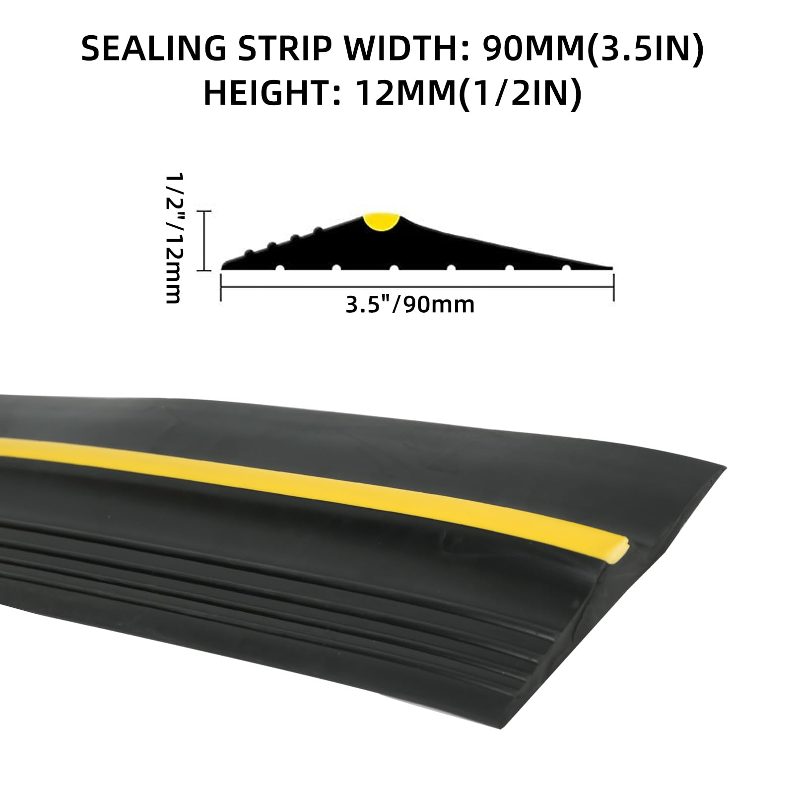 Joint universel pour porte de garage, étanche, coupe-vent et anti-poussière, parfait pour garder le garage propre et sec (3 m)