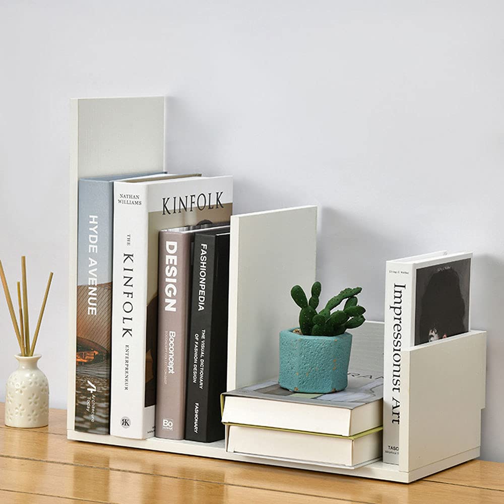 Buy Desktop Organizer Bookshelf Office Storage Rack Adjustable Wood