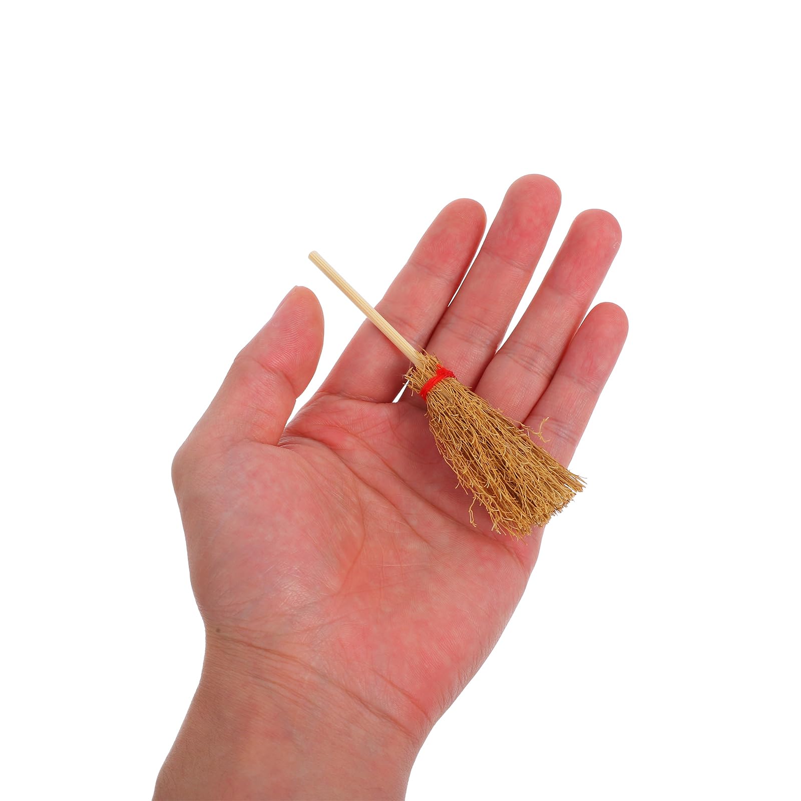 Jojofuny 50 Pezzi Di Mini Scope In Paglia E Legno: Accessori In Miniatura Per Casa Delle Bambole, Decorazioni Fai-da-Te E Pulizia Tastiera