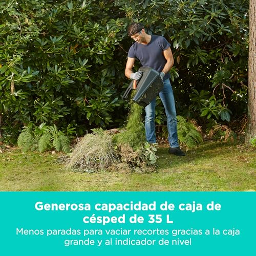 Cortacésped eléctrico BLACK+DECKER 1000W de 32 cm con caja de 30L 7