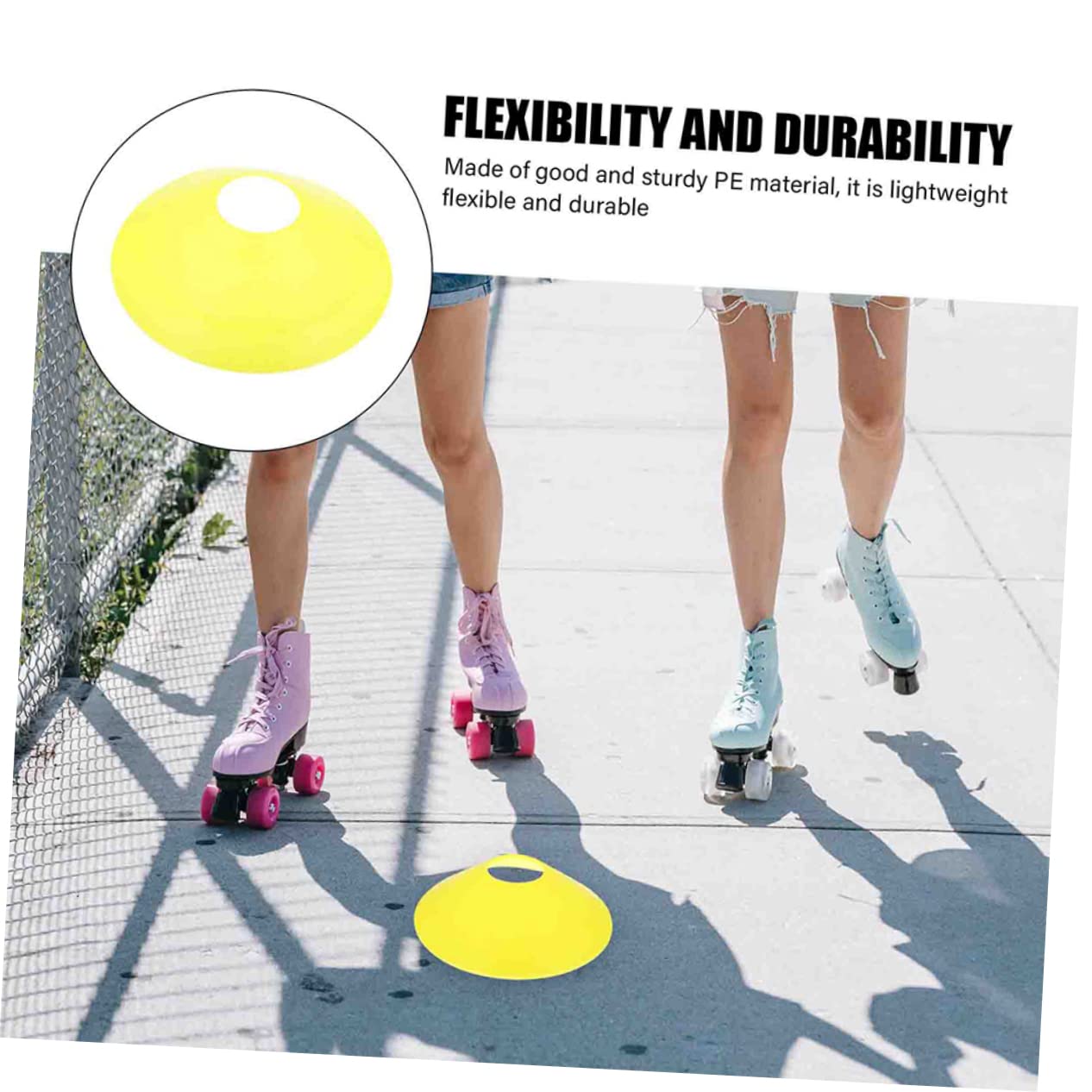 balacoo 20pcs Soccer Training Agility Cones Lightweight Sign Discs for Sports Durable Pe Material for Outdoor Activities for Football Roller Skating and Skateboarding