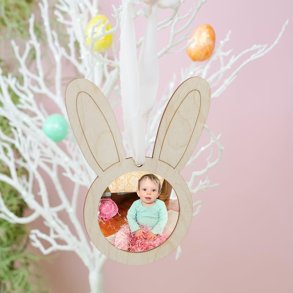 Wooden Bunny Face Frame, 24-Inch, 1/8 Inch Thick, Pack of 5 Easter Crafts for Easter Basket Stuffers, by Woodpeckers