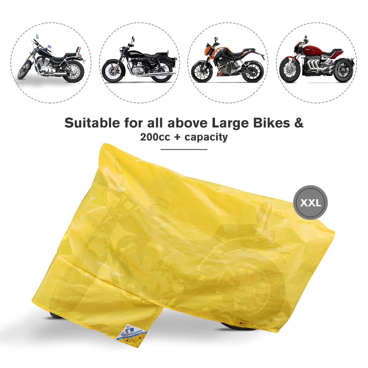 TUFFPAULIN XXL Yellow Bike Cover Waterproof UV Resistant — Amazon image 2