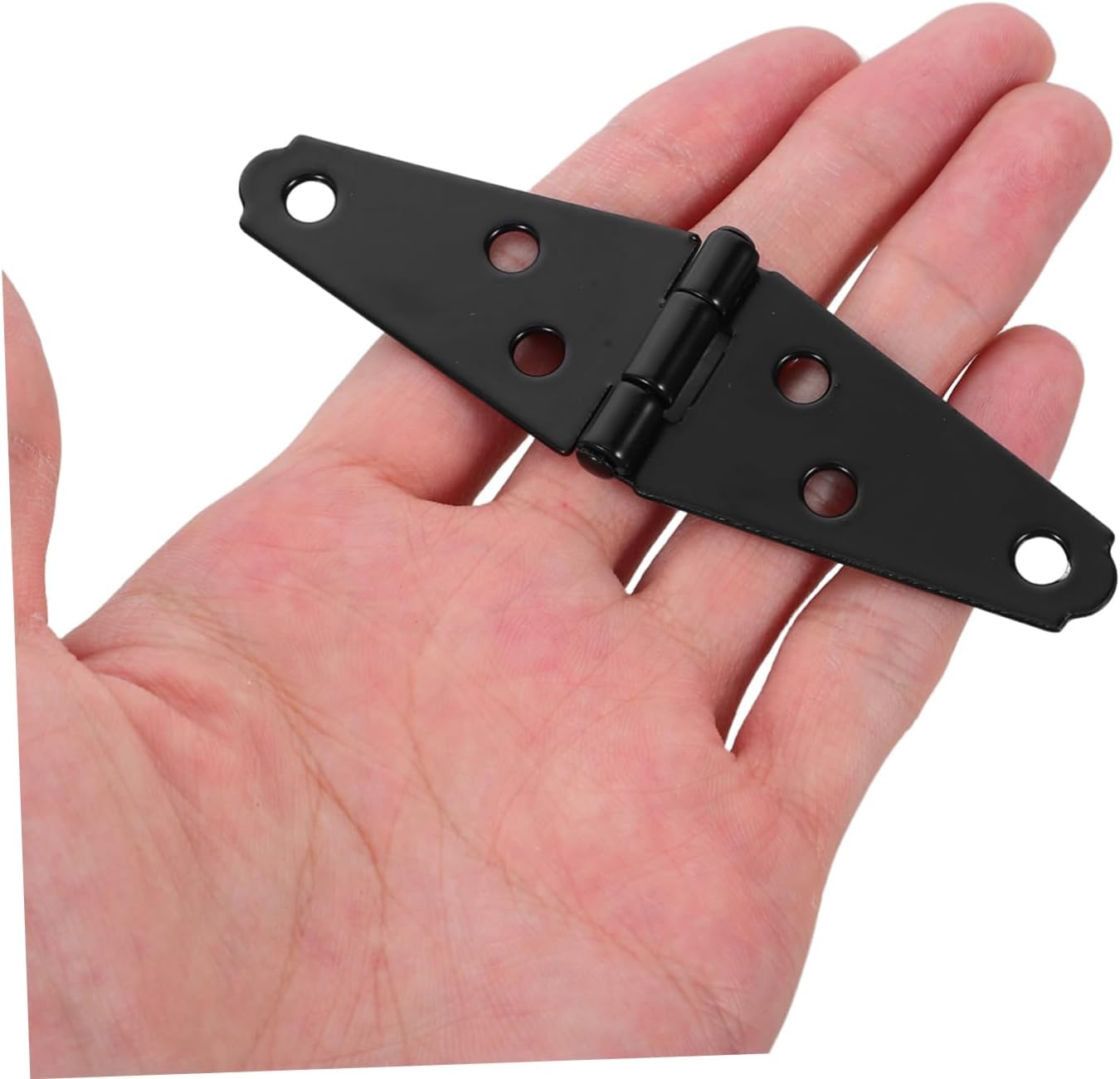 6pcs Heavy Duty Shed Hinges Gate Strap Tee Hinges for Fence and Garden Doors Durable Outdoor Shed Hardware Fit and Modern Black Finish