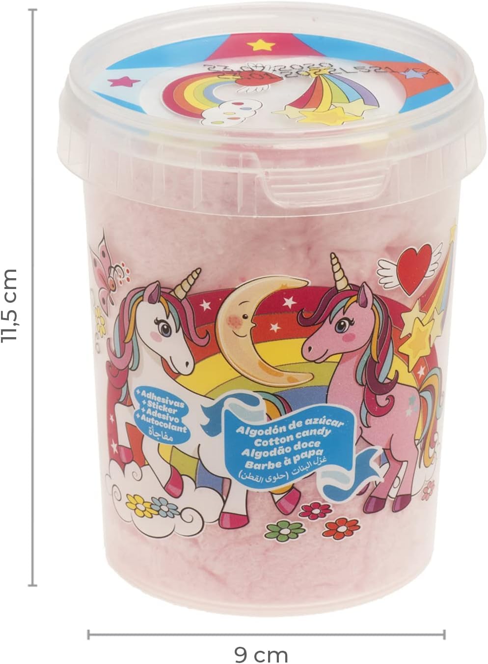 Dekora - Barbe à Papa Licorne | Barbe à Papa Rose Goût Fraise - Pot de 30 g