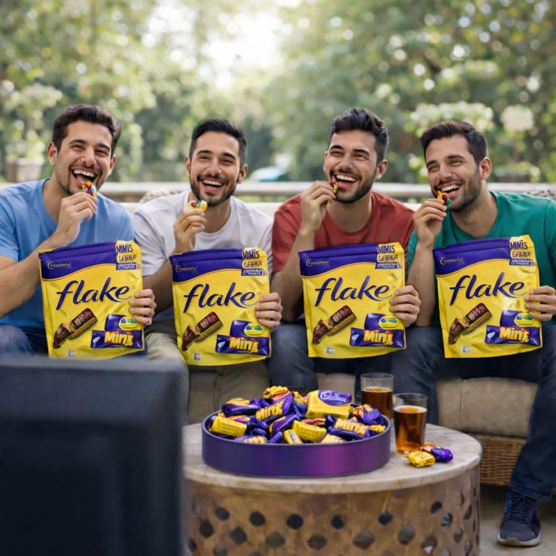 Image of Cadbury Flake Minis Chocolate Pouch 145g By COUGAR | Smooth & Crumbly Milk Chocolate Fingers | Bite-Sized Mini Bars | Great for Sharing, Gifting & Snacking | Perfect for Parties, Desserts & Everyday Treats | FREE 2 Prestige Waffi Pistachio Wafer Bars - (Imported)