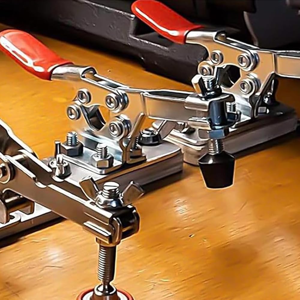 GH-201-B, 5 sztuk napinaczy do dźwigni kolanowej, szybkomocujący, 90 kg, pionowy napinacz do dźwigni kolanowej, Quick Release Clamp do pracy maszynowej, stolarki, spawania