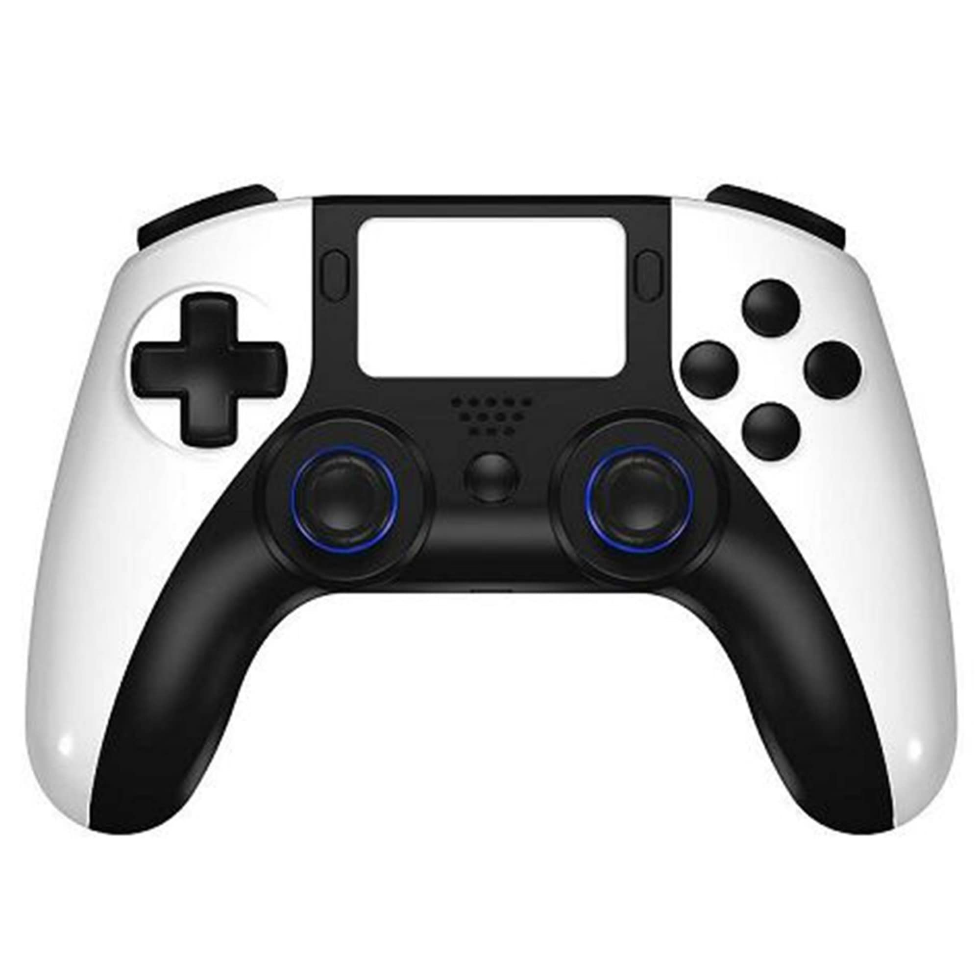 SIMPLETEK - Controller Gaming Wireless con Jack 3,5 mm Compatibile PS4 e PC con touchpad e vibrazione integrata | Bianco