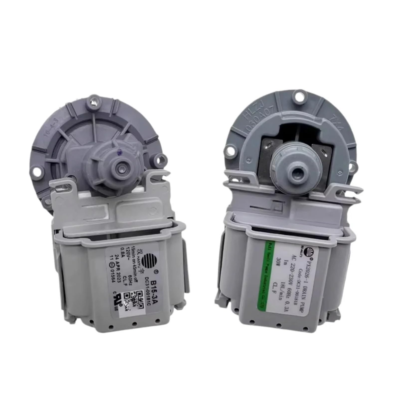 Bomba de drenaje de la lavadora DC31-00181C Motor compatible 120V 60Hz B15-3A | Piezas de lavadora para reparación de electrodomésticos