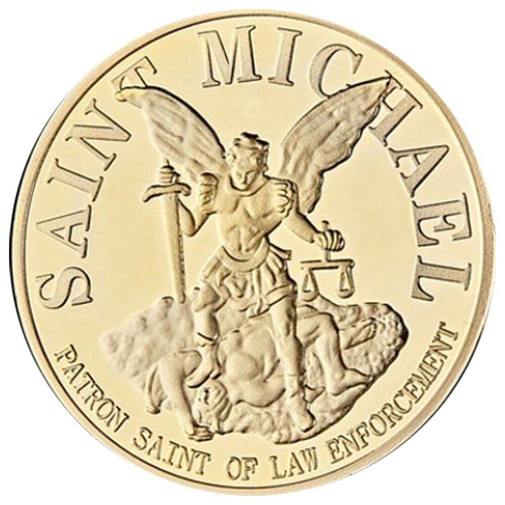 Ericetion As Show St. Michael Archangel Gold Challenge Coin - Usa Prayer Collectible Commemorative Coin & Gift