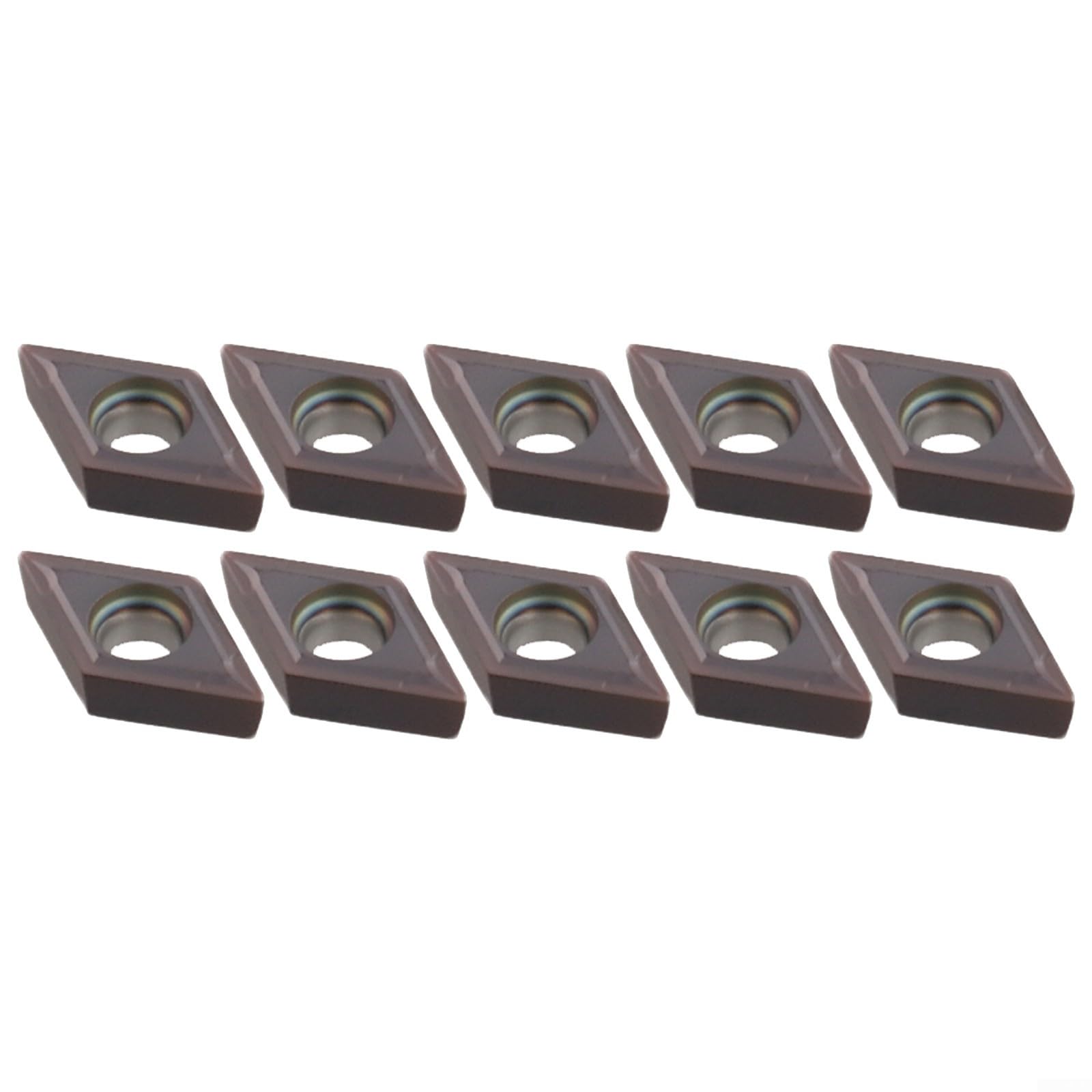 20 Stück DCMT11T304 Hartmetall-Wendeschneidplatten für CNC-Drehen, CVD-beschichtet für Stahl und Edelstahl, Radius 0.4 mm, verschleißfest