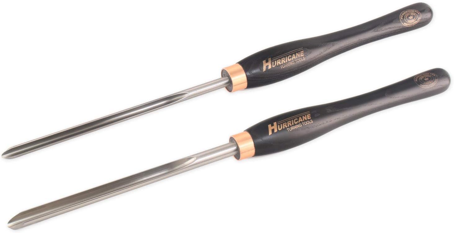 Hurricane Turning Tools, M42 Cryo, 2 Piece Bowl Gouge Set (5/8" and 1/2" Bar Stock), Pro Series Woodturning Tools