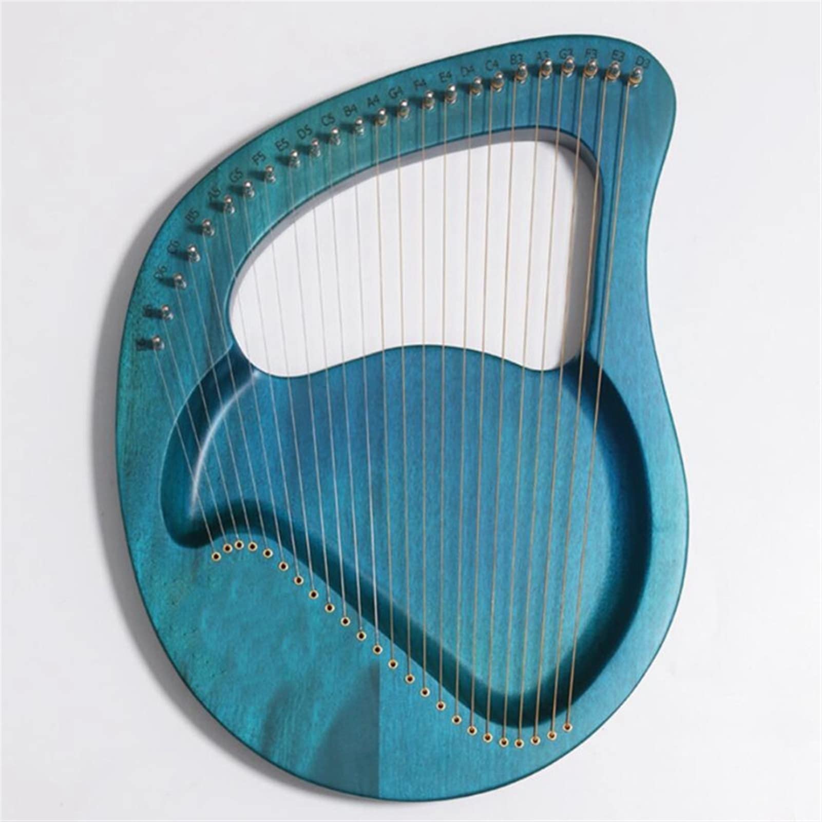 Arpa A Lira 24 Corde DSJGVN - In Mogano, Con Chiave Di Accordatura, Borsa E Accessori
