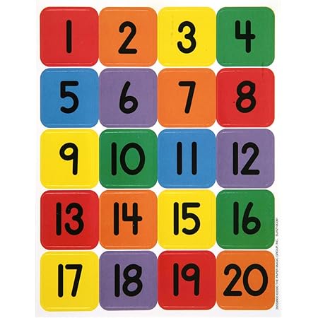 amazon com eureka numbers 1 20 stickers toys games