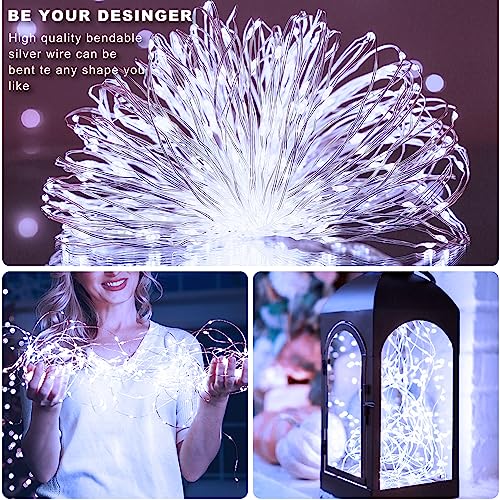 Echosari silver wire string lights fairy string lights led string lights for christmas wedding party home holiday decoration 2 Echosari silver wire string lights fairy string lights led string lights for christmas wedding party home holiday decoration - image 3