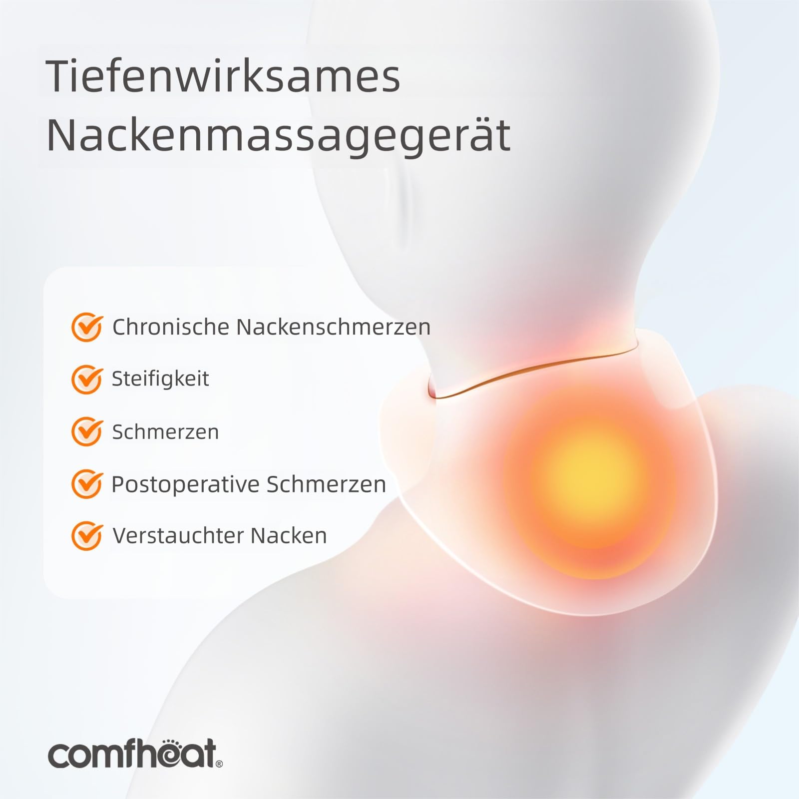 Nackenwärmer USB-Heizkissen für Nackenschmerzen Relief, beheizbarer Halswickel Wärmepackung heiße Kompresse gegen Hals Soreness Steifigkeit, einstellbare Temperatur mit Auto Shut Off