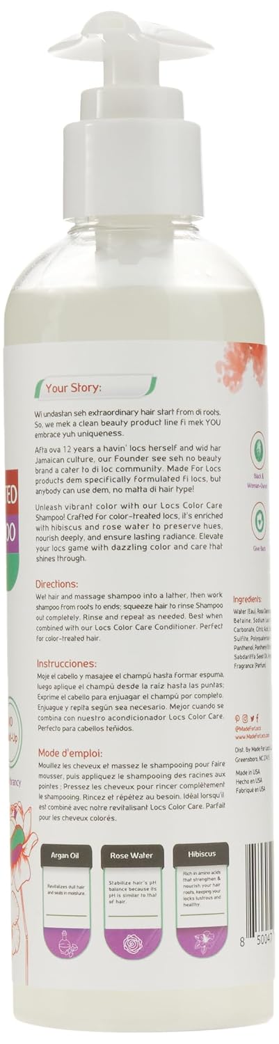 Made For Locs Castile Shampoo| 8 oz, No Dilution Needed, Natural Hair Clarifying Shampoo for Locs & Dreadlocks, 8 oz