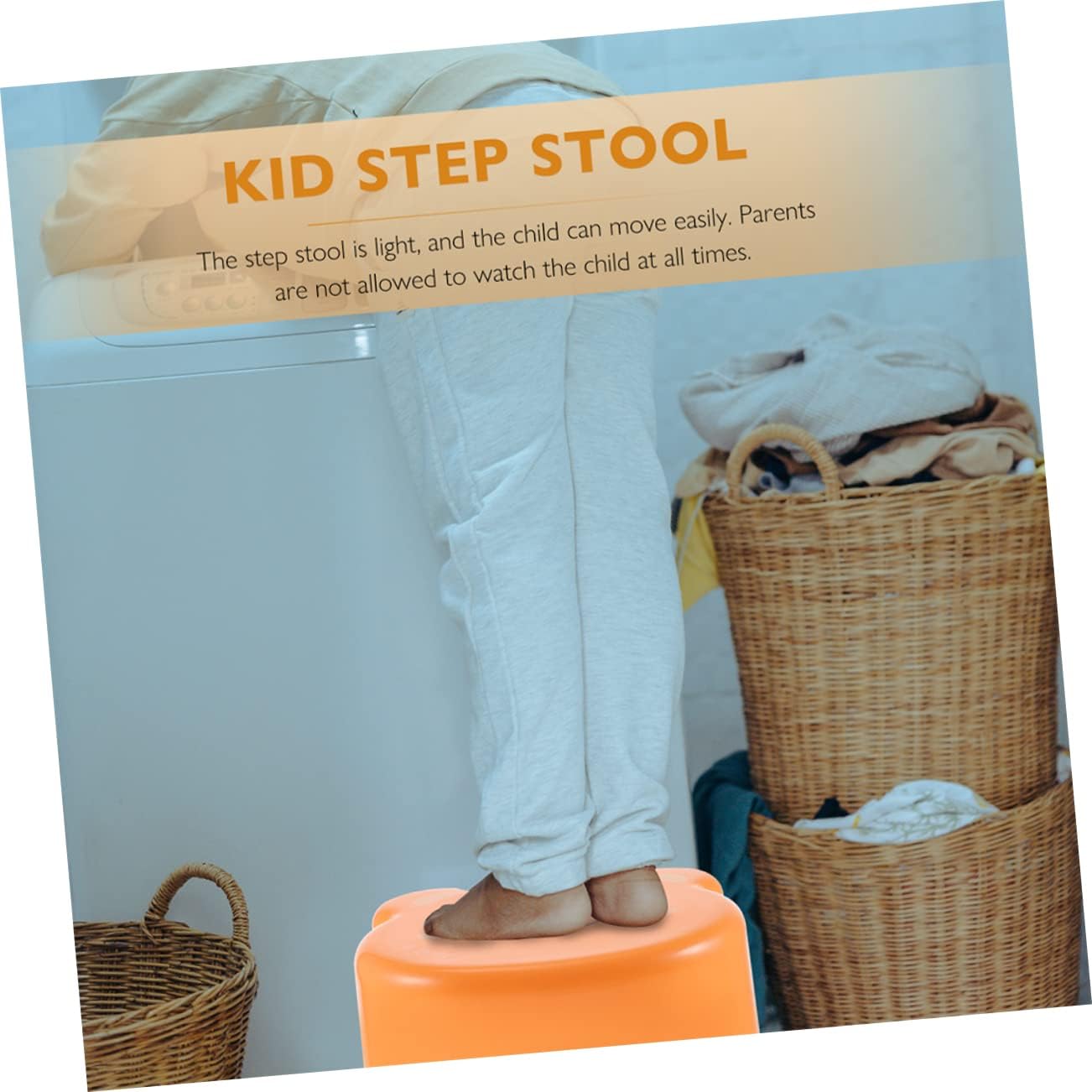 Cartoon Plastic Step Stool for Boys and Girls 2-Piece Non-Slip Bathroom Stool Thick Sturdy Design Lightweight and Portable for Children's Safety and Everyday Use