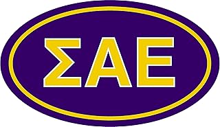 Sigma Alpha Epsilon Oval Fraternity Car Magnet Set of 2 Removable No Residue All Weather Magnets for Fraternity Guys and Student Drivers