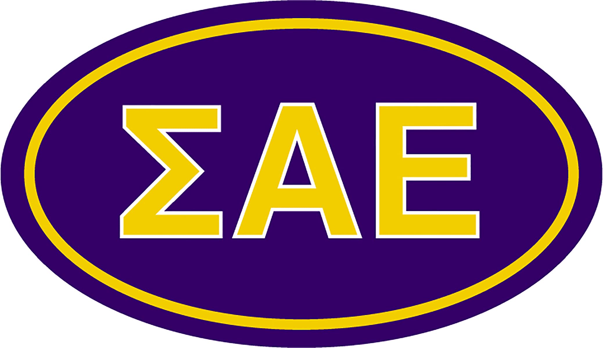 Sorority ShopSorority Shop Sigma Alpha Epsilon Oval Fraternity Car Magnet Set of 2 Removable No Residue All Weather Magnets for Fraternity Guys and Student Drivers