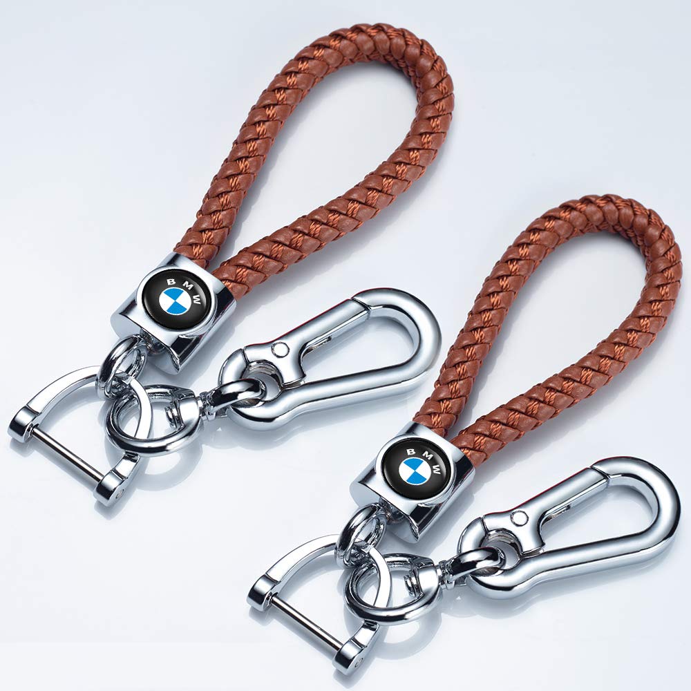 BMW Keychain | Premium Quality Keyring | Unique Key Holder  Genuine Leather Car Logo Keychain Suit for BMW main image 1