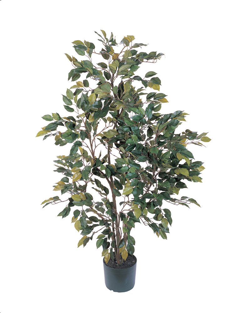 Nearly Natural 5074 Ficus Silk Tree, 4-Feet, Green, 10.5" x 10.5" x 40"