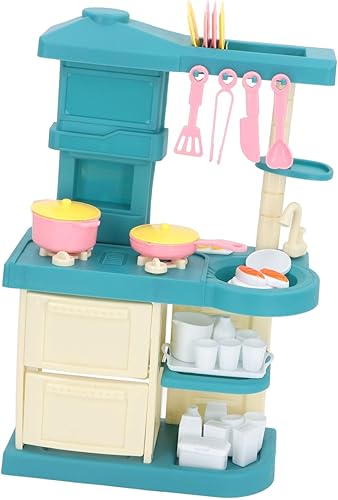 Miniatura 6 de Qiilu Juego de cocina para niños y juego de accesorios de cocina, 51 piezas de juguete interactivo con horno de juego y fregadero para niños