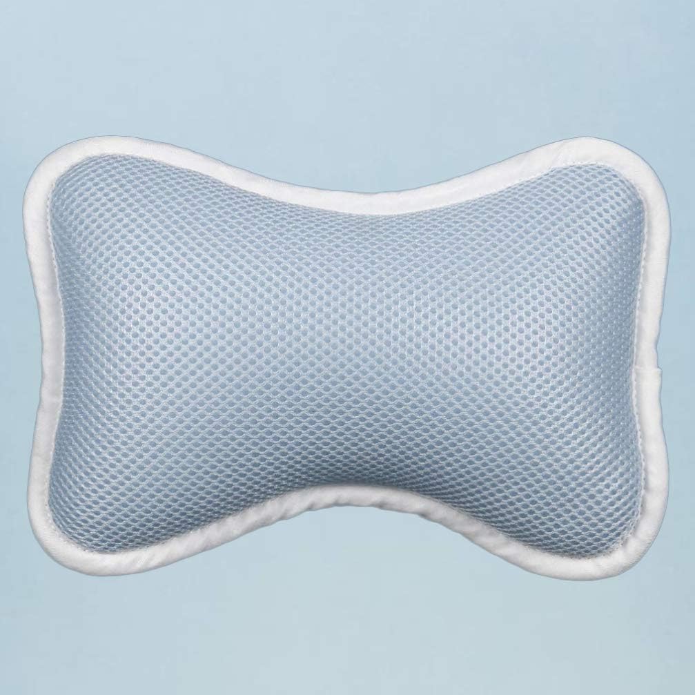 SUPVOX Bathtub Pillow with Non-Slip Suction Cups for Neck and Shoulder Support Fits Standard Oval and Straight Bathtubs Spa and Home Bath Cushion 11.41X7.08X2.95 Inches