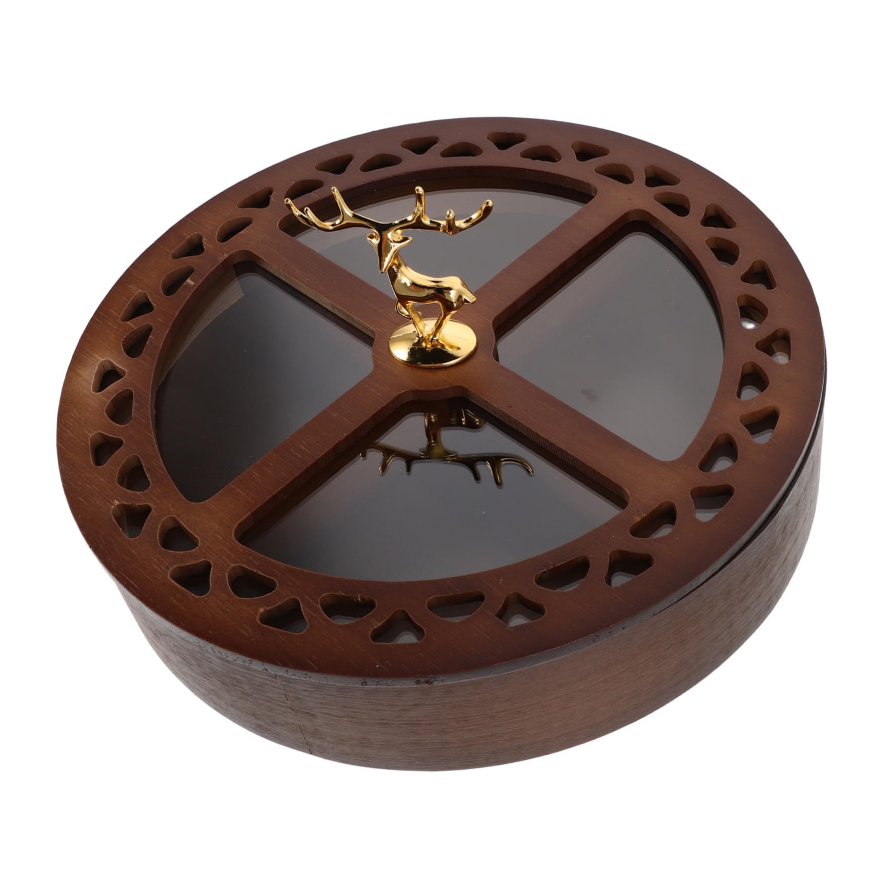 MAGICLULU Boîte de Rangement Alimentaire avec Couvercle Plateau à Fruits Secs Compartimenté Boîte à Noix et Bonbons pour Salon et Cuisine