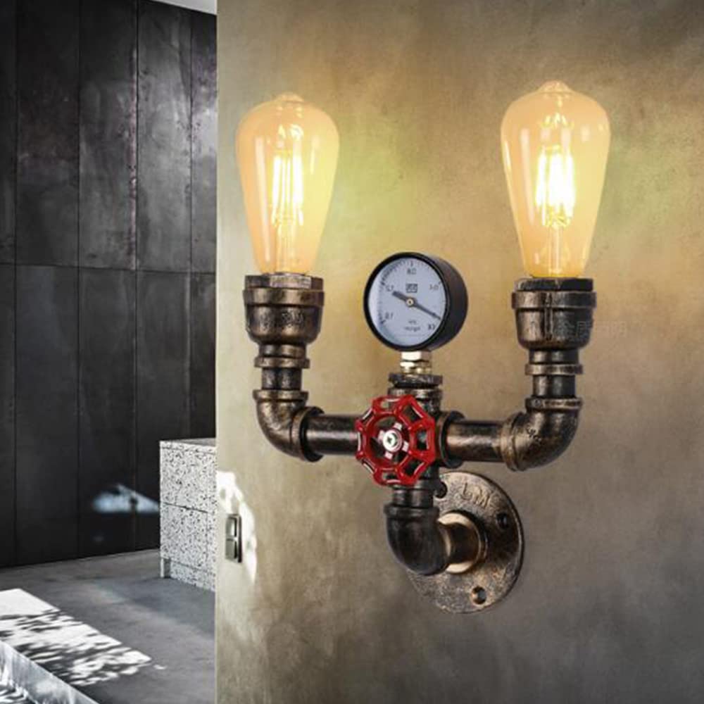 Lampa sufitowa Vintage Wąż wodny Kinkiet Retro Industrial Design Steampunk Deco Loft Mural Gniazdo E27 LED do baru, kawiarni, schodów, chodników, restauracji, korytarza