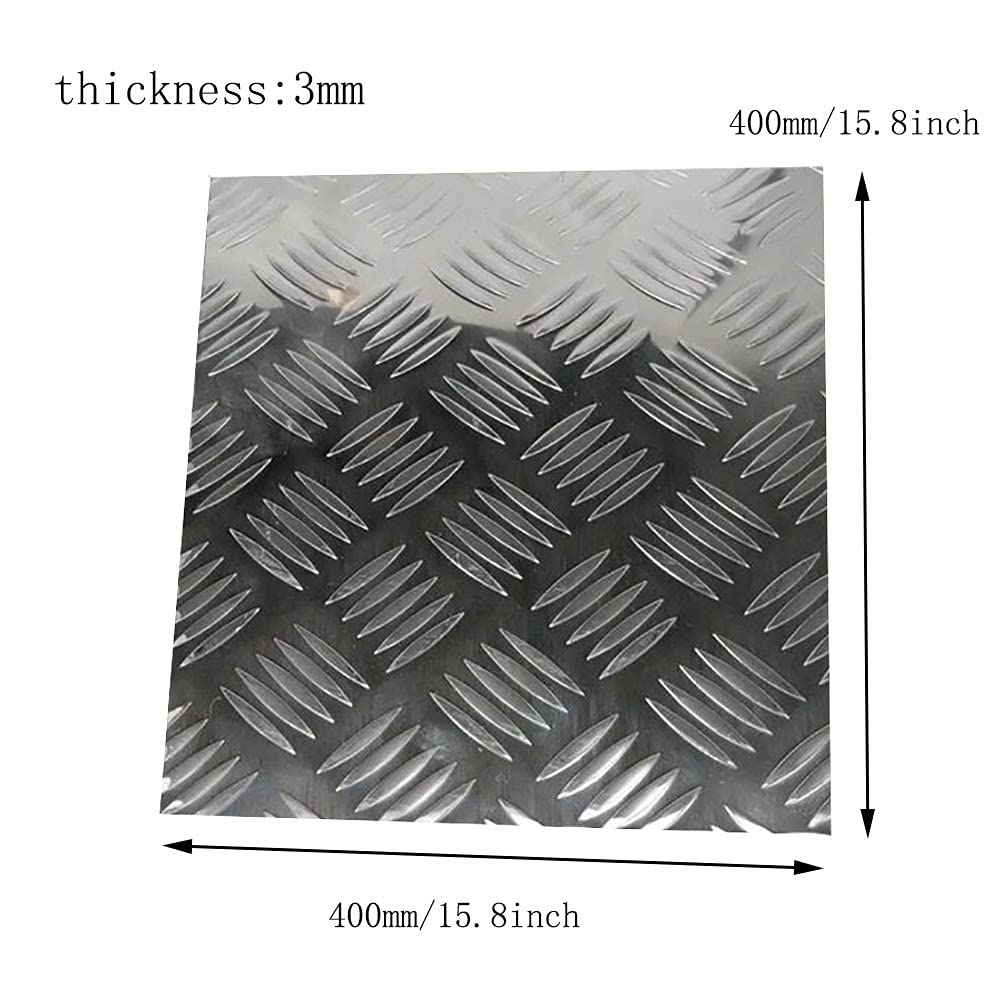 Aluminium Tränenblech Alu RiffelBlech Warzenblech geriffelt blech Prägung Rutschfest Dicke3mm,400mm*400mm(1pcs)
