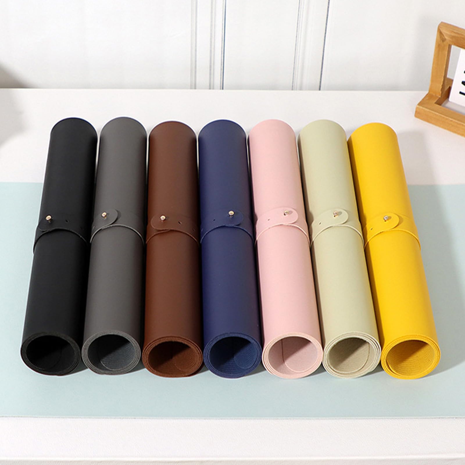 Sous-main rectangulaire souple et résistant à la chaleur, en cuir synthétique résistant à l'huile, antidérapant, imperméable, nappe de table pratique