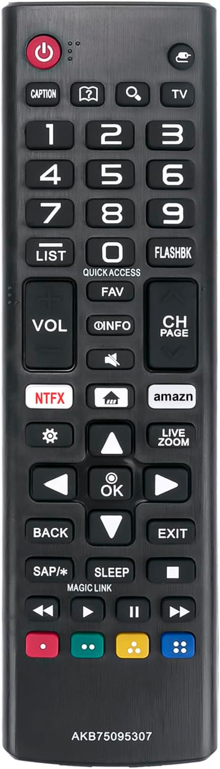 New AKB75095307 Replace Remote fit for LG TV 43UJ6300 49UJ6300 65UJ6300 55UJ6300 55UJ6540 43LJ5500 43LJ550M 49LJ5500 49LJ550M 49UJ6500 55LJ5500 55LJ550M 55UJ600 OLED65B7A OLED55C7P OLED65C7P OLED55E7P