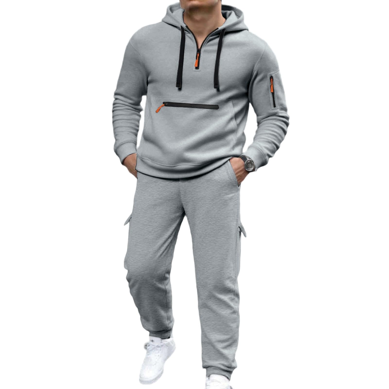 Tute Uomo Completo Tuta Uomo Tuta In Cotone Xxl Caldo Pile Invernale Cappuccio 4Xl Completa Felpata Felpa Sportiva Completo Casa Da Palestra Completa Tute Da Ginnastica In Cotone Inverno Tennis Senza