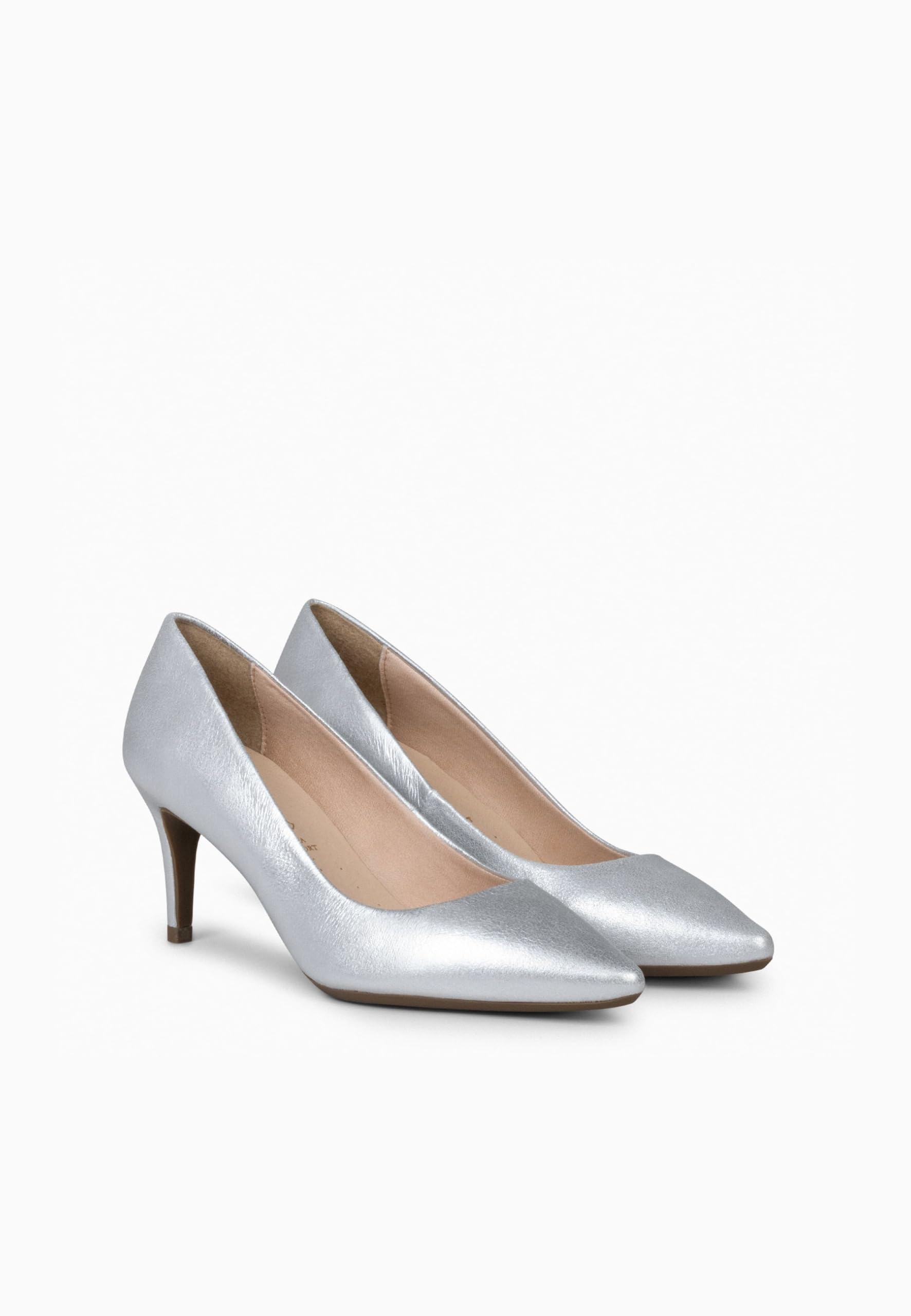 miMaO. Zapatos de tacón Fino de Piel Metalizada con Plantilla de Gel. Diseñado y Fabricado en España