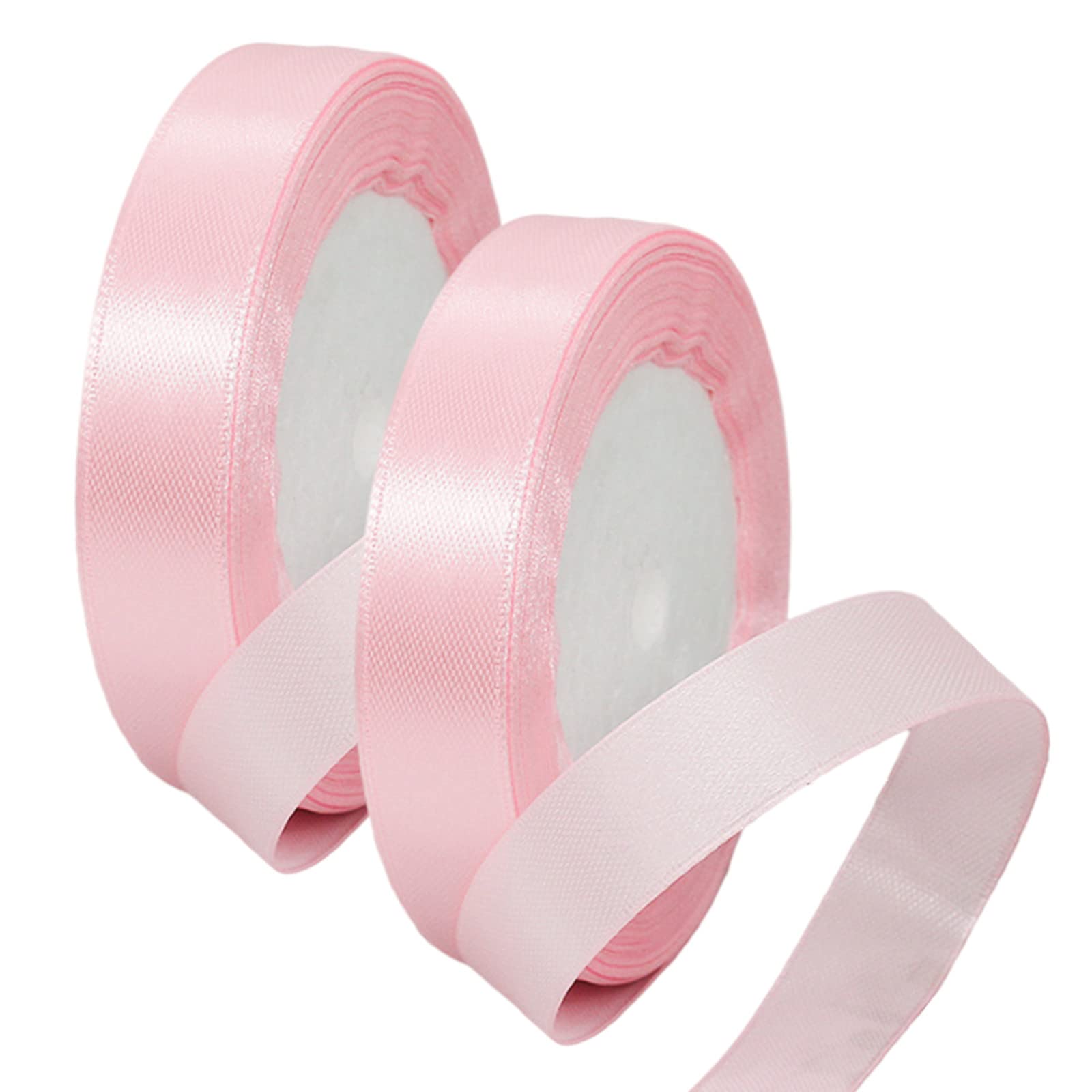 50mm Wide White Ribbon Thick Wedding Car Ribbon 22m, 2 inch Thick White Satin Ribbon for Gift Wrapping Wedding Car Christmas Birthday Cake Hair Bow Florist Bouquet Crafts Decorations — view 110