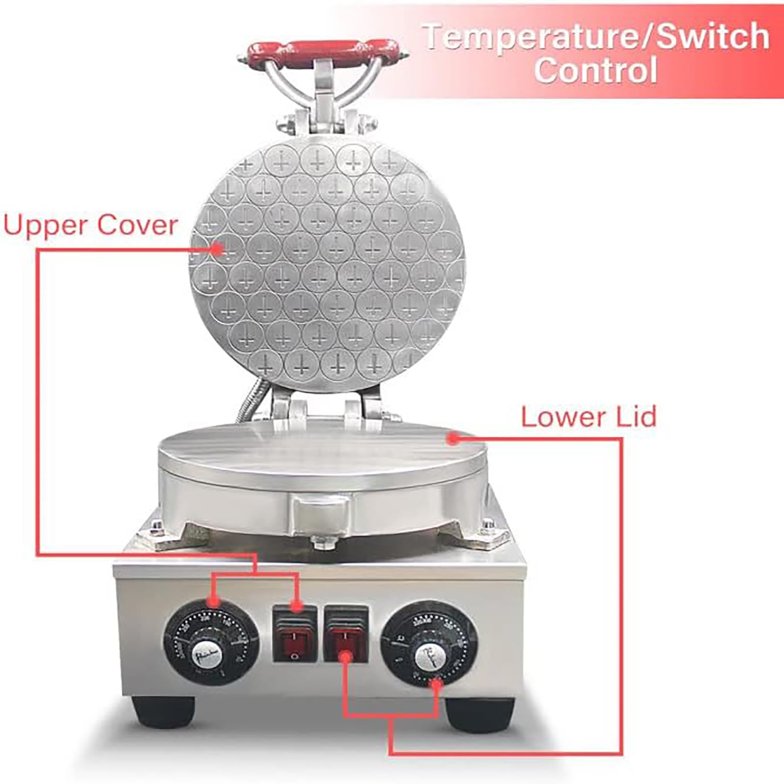 Maszyna Do Wypieku Chleba Komunijnego, Elektryczny Wypiekacz Ze Stali Nierdzewnej Z Nożem, Regulowana Temperatura 50-300°C, 360°C, Równomierne Pieczenie Na Ceremonię Kościelną