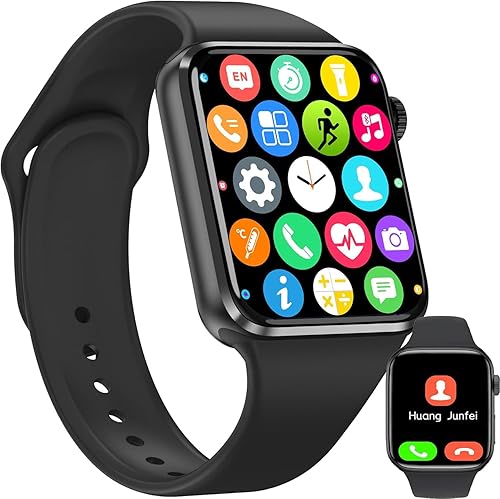 Sazooy Reloj inteligente, reloj inteligente con pantalla táctil completa de 2.19 pulgadas, reloj rastreador de actividad física con podómetro