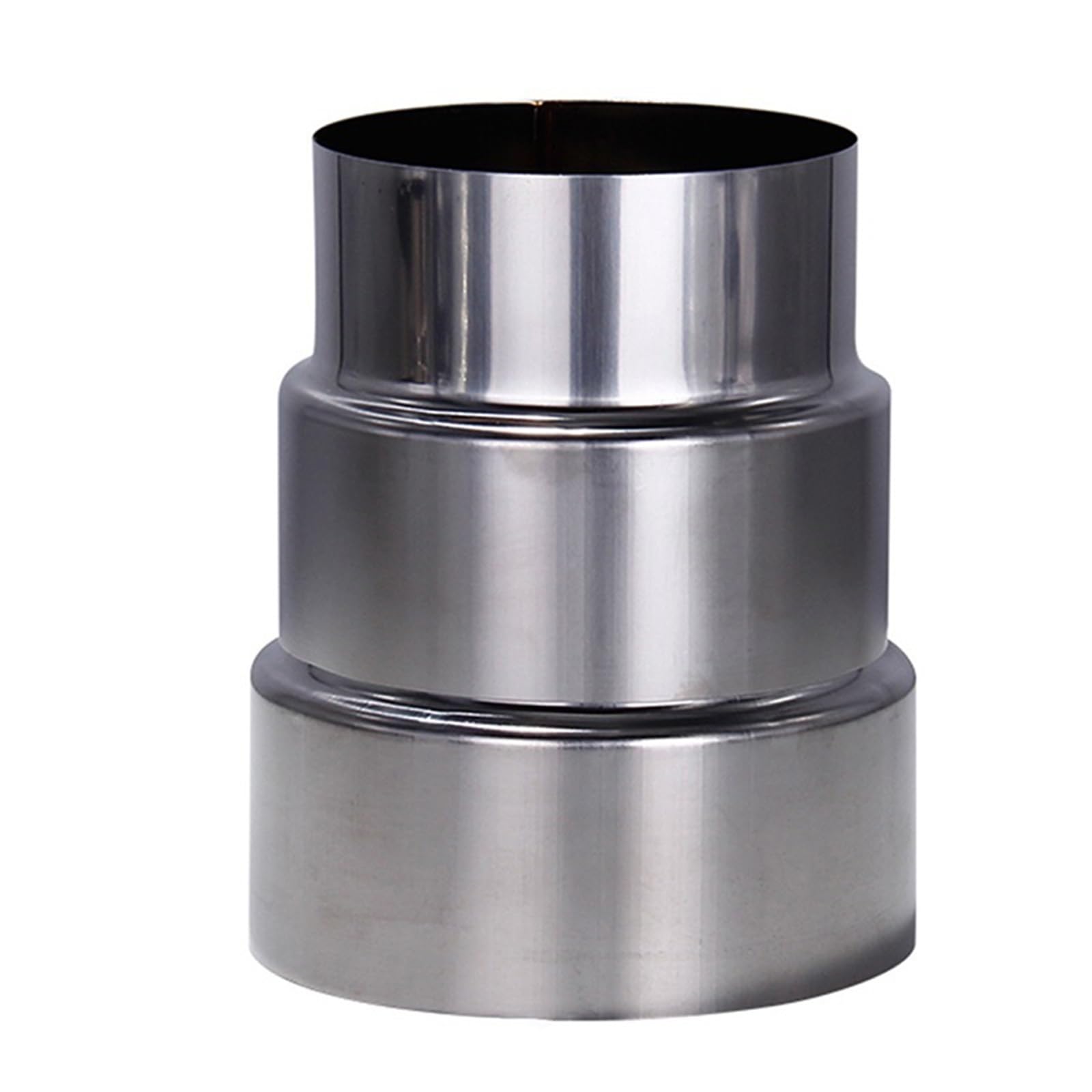 Yuahdbo One Color Chimney Adapter, Stainless Steel, Adjustable, Reducer Connector For Stove Pipe, Wood Stove, Fireplace, Flue Pipe Chimney Systems(11Cm~9Cm)