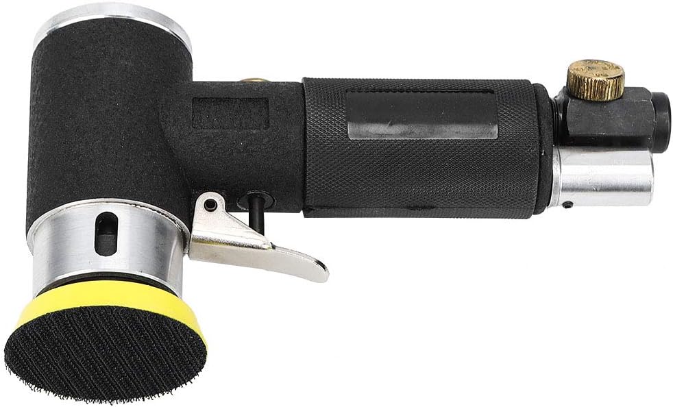Mini Sander, 90° Pneumatic Polishing Grinding Machine Air Grinder Air Angle Grinder with 2inch 3inch Sanding Pad for Hardware Furniture Automobiles