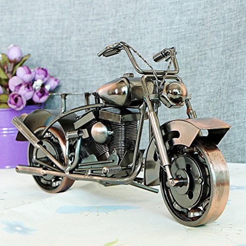 image for Amperer Collectible Art Sculpture Handmade Metal Motorcycle Tractor Mo