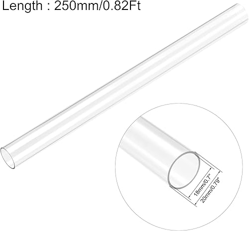 Miniatura 2 de uxcell Tubo de almacenamiento rígido transparente con tapas Caja de tubo de contenedor de almacenamiento pequeña transparente con cubierta Tubo de